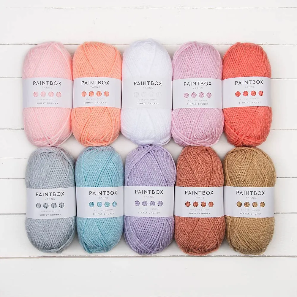 Paintbox Yarns Simply Chunky Wolle 10x100g Over The Rainbow Acryl