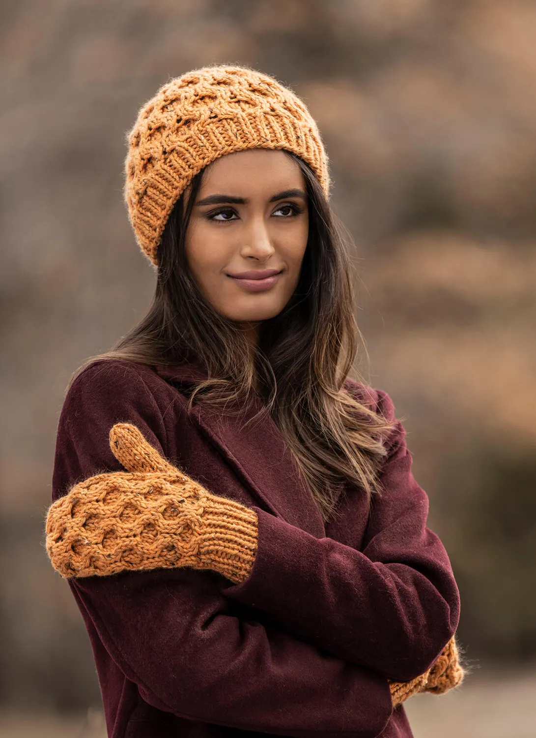 Blue Sky Fibers Huntington Hat & Mitts Anleitung Set