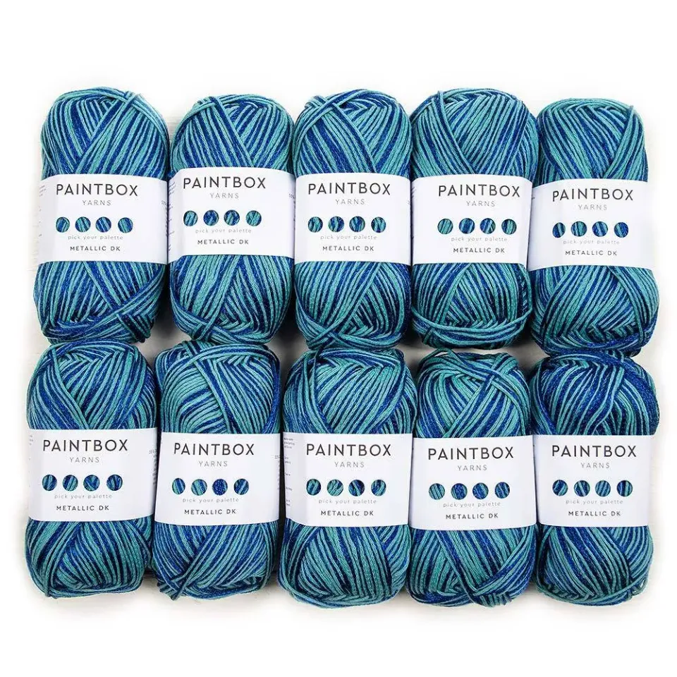 Paintbox Yarns Metallic DK Garn 10x50g Pina Colada Glanz