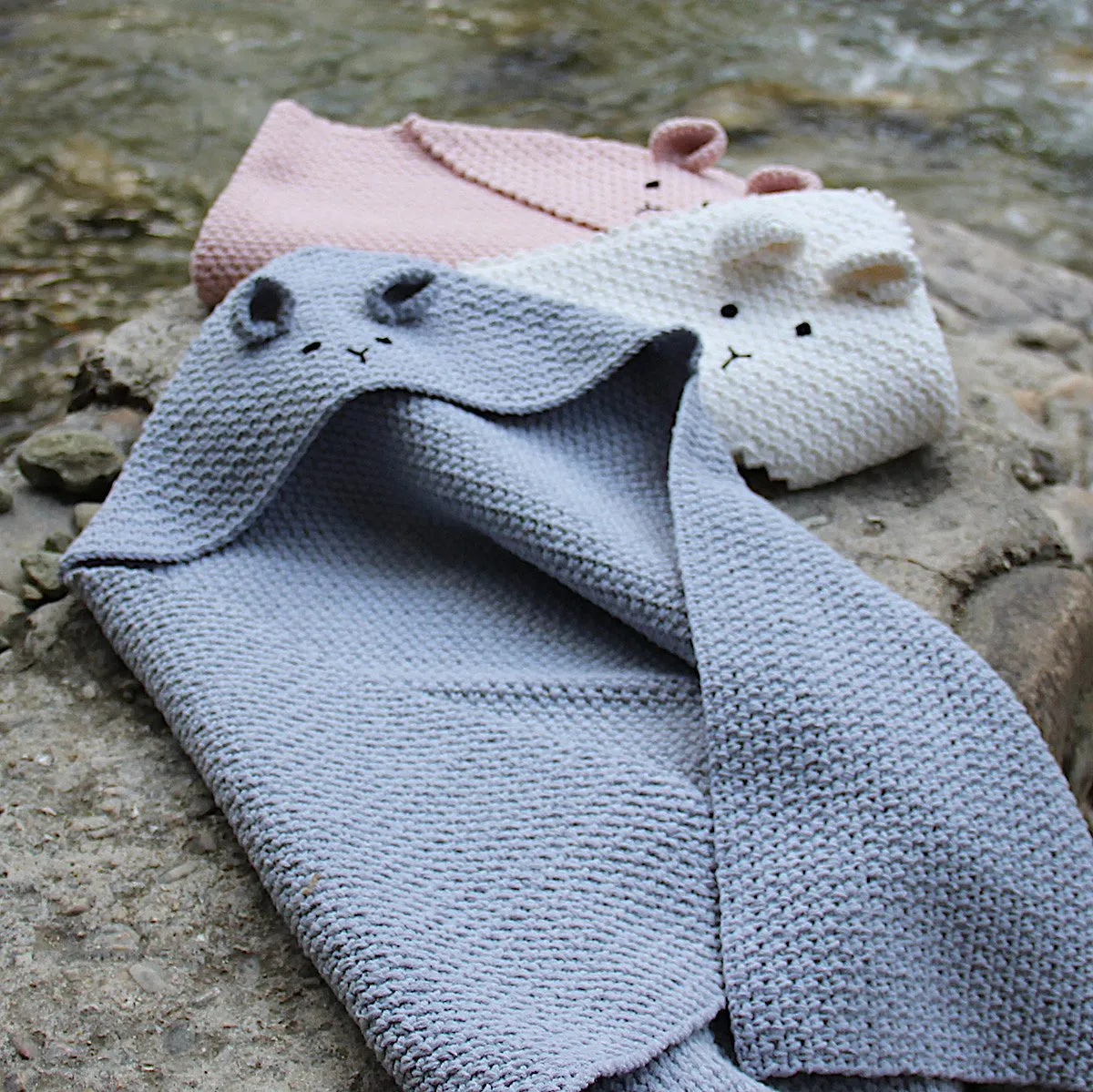 Go Handmade Teddy Decke Häkeltuch 72x72 cm Cosy