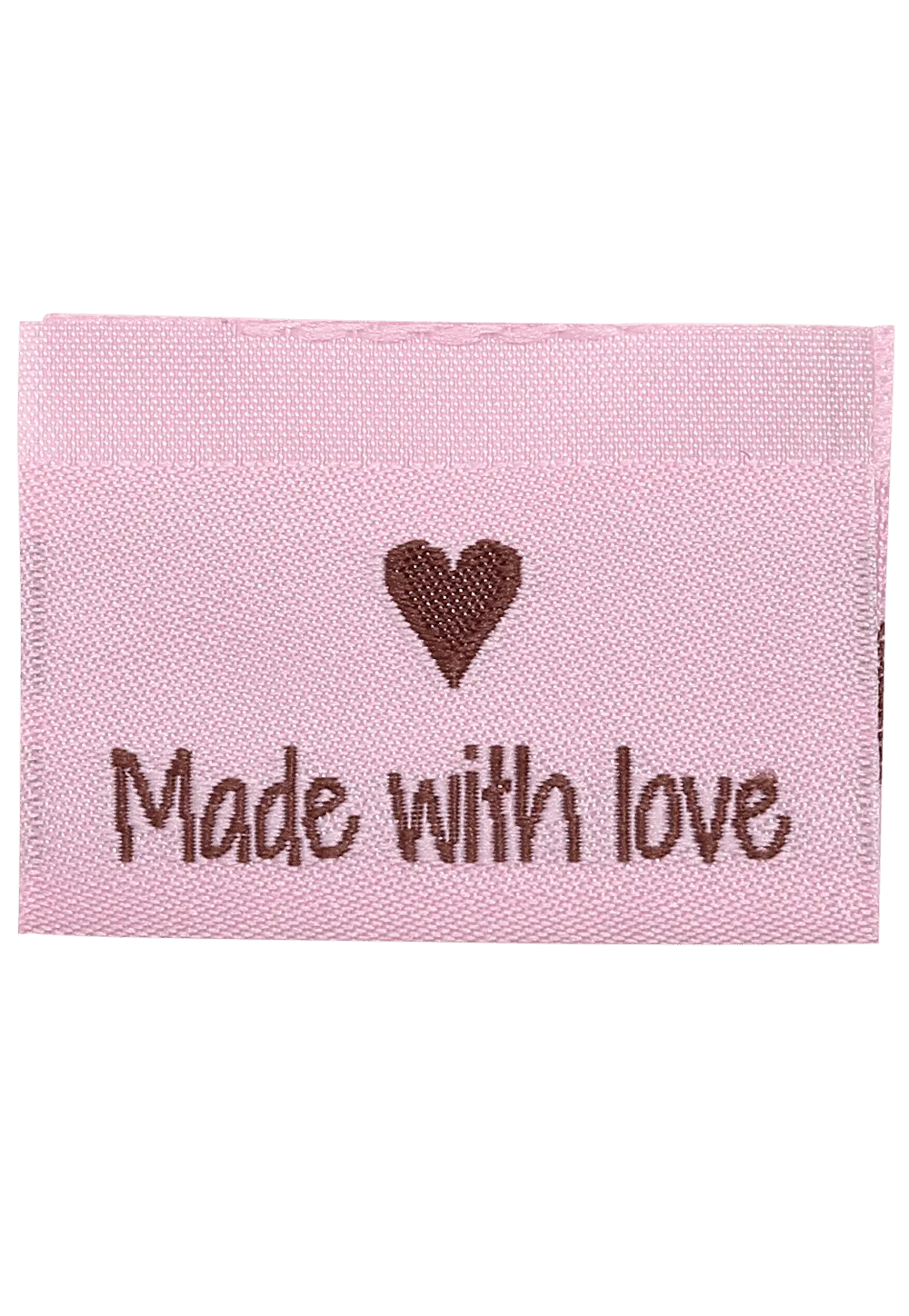 Go Handmade Webetiketten Made with Love Rosa 35x19mm 10er