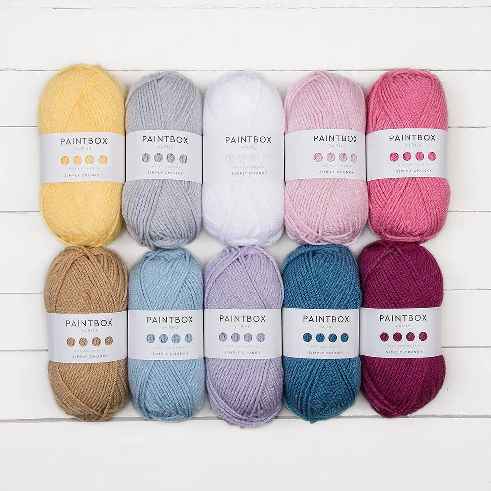 Paintbox Yarns Simply Chunky Wolle 10x100g Over The Rainbow Acryl