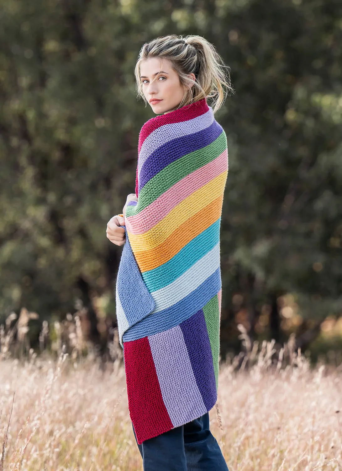 Blue Sky Fibers Classic Series Prism Throw Strickanleitung 10 Farben