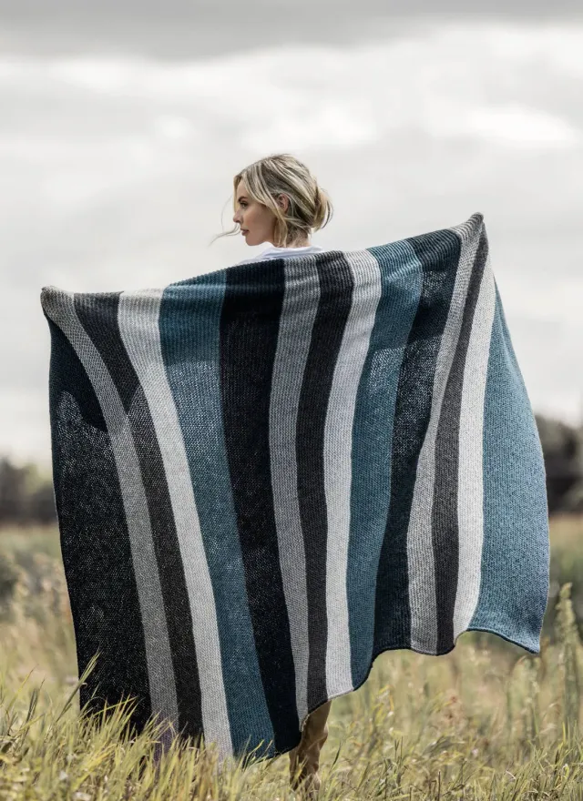 Blue Sky Fibers Berkeley Blanket 202308 Strickanleitung Decke