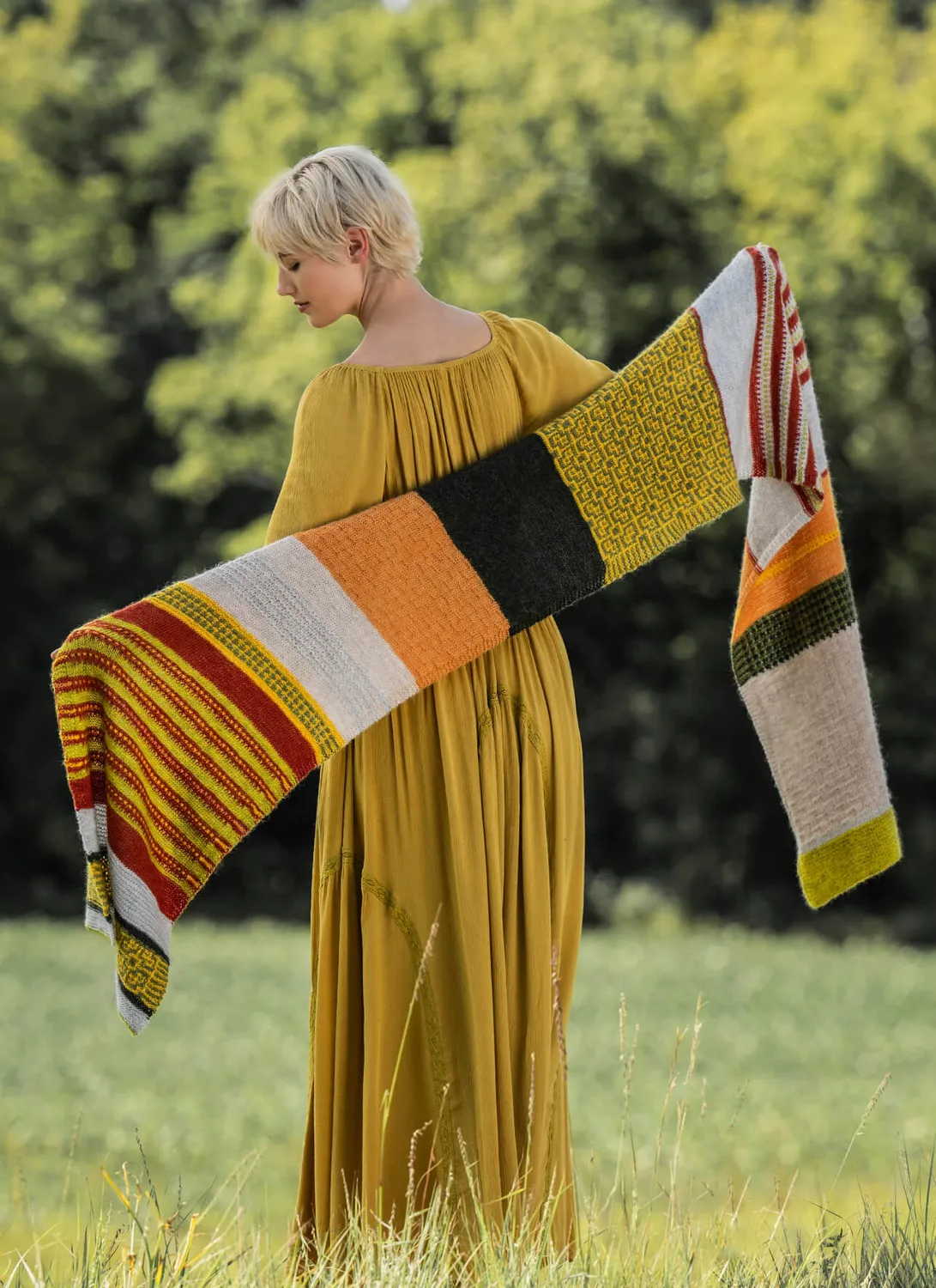 Blue Sky Fibers Classic Series North Loop Wrap Strickanleitung Mosaik