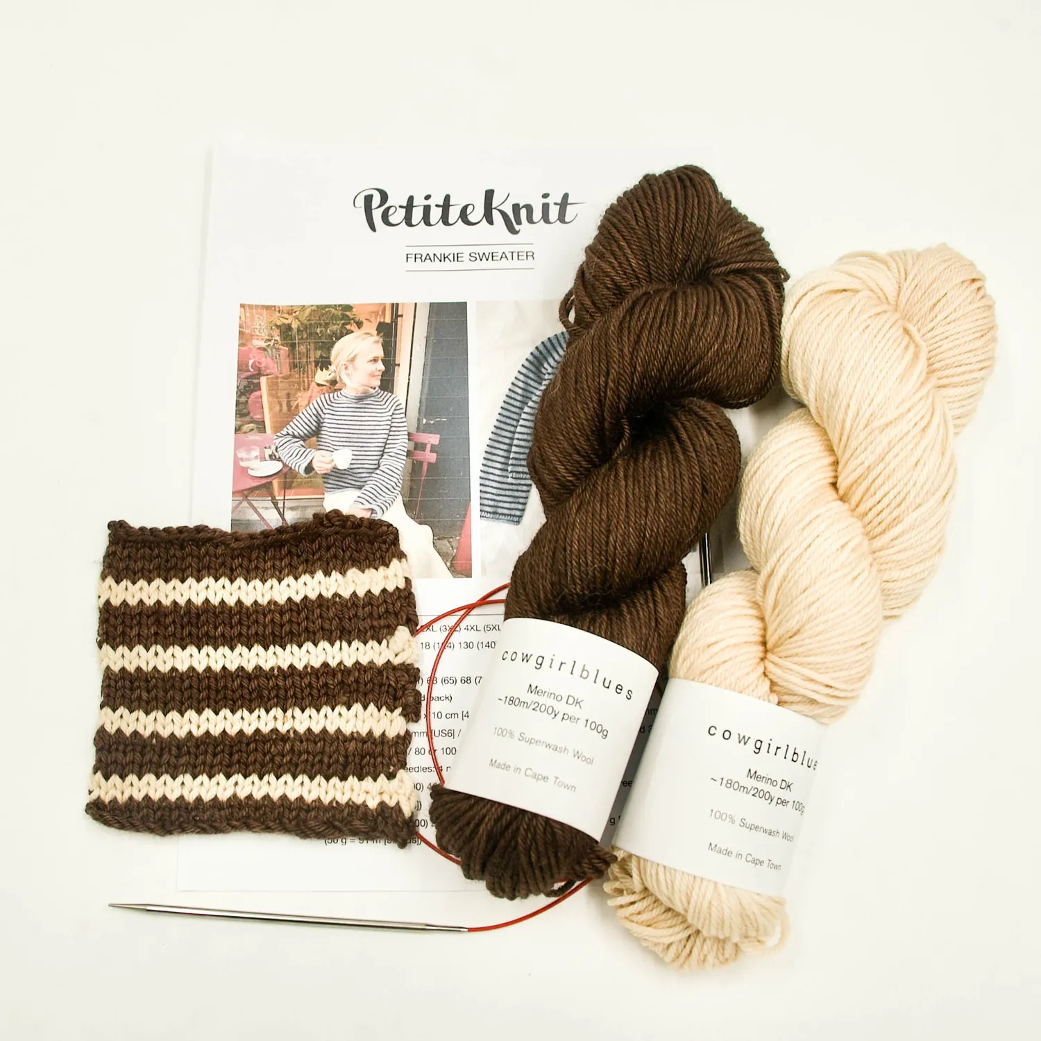 Cowgirlblues Frankie Sweater Strickkit Wolle nach Größe