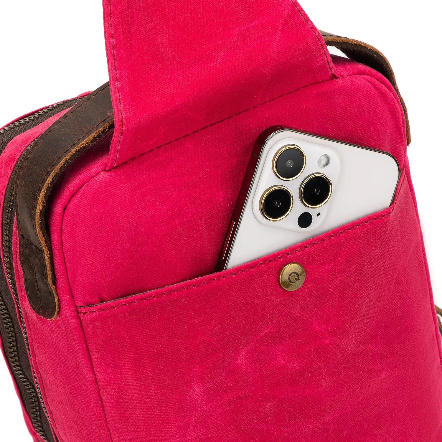 della Q Maker's Mini Messenger Projekttasche Vivid Rose wasserabweisend