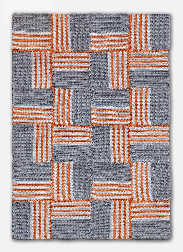 Blue Sky Fibers Colorplay Rug Häkelanleitung Teppich Patchwork gratis