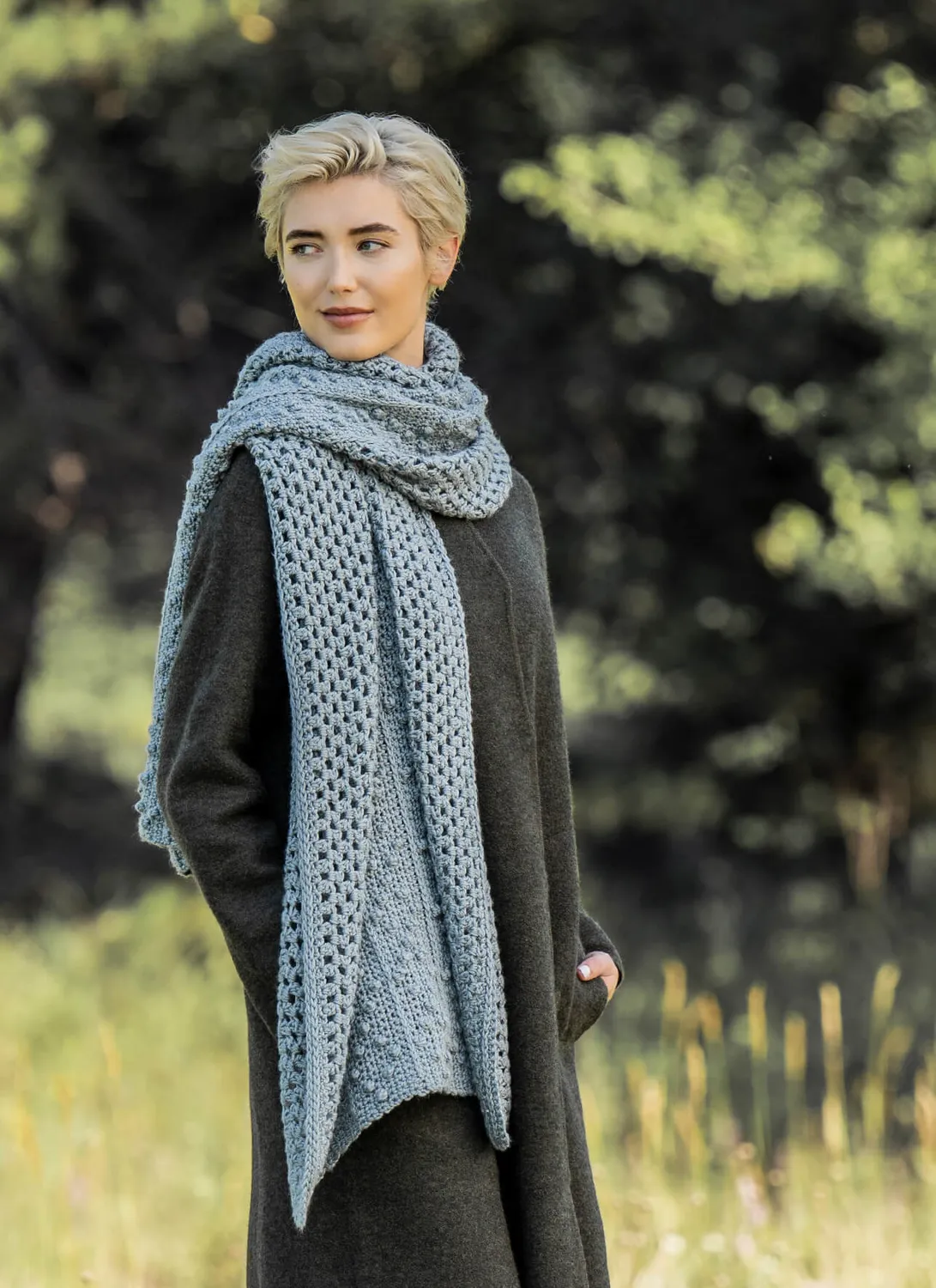 Blue Sky Fibers Classic Series Dayton Wrap Häkelanleitung Skyland