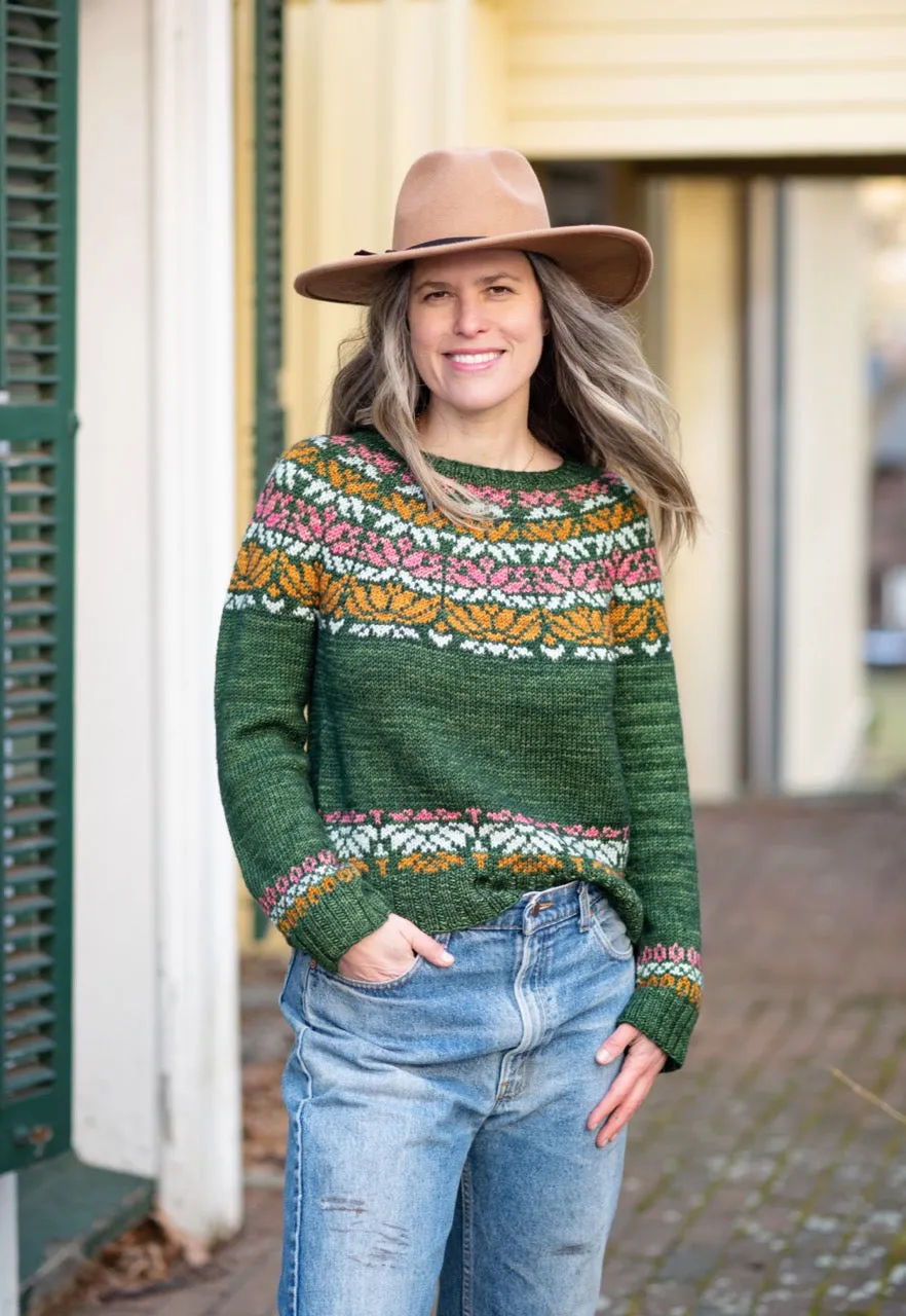 Madelinetosh Giverny PDF Strickanleitung Pullover Colorwork