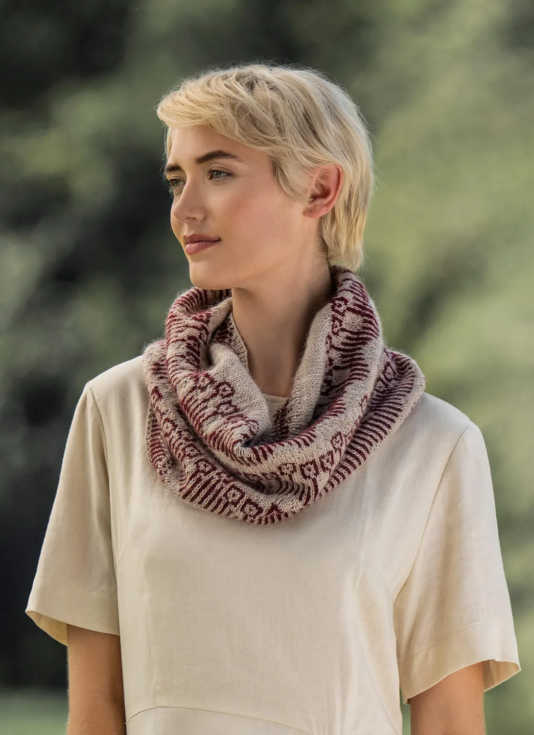 Blue Sky Fibers Classic Poppy Fields Cowl Strickanleitung PDF Colorwork