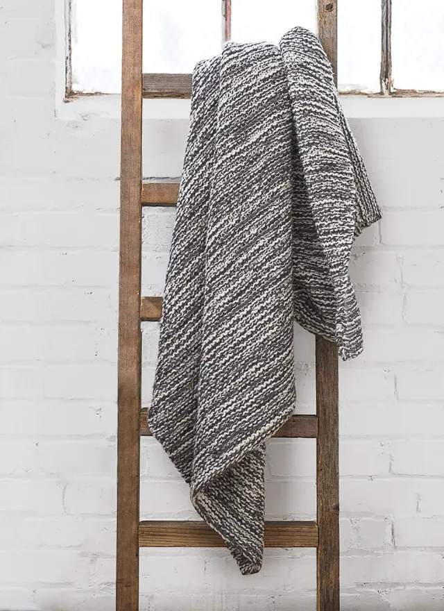 Blue Sky Fibers Goodview Garter Throw 201802 Bio-Baumwolle