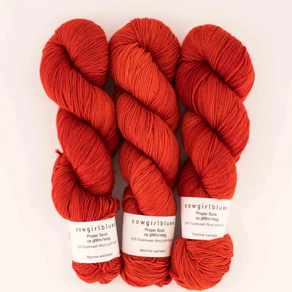 Cowgirlblues Proper Sock Chilli Pepper Sockenwolle rot