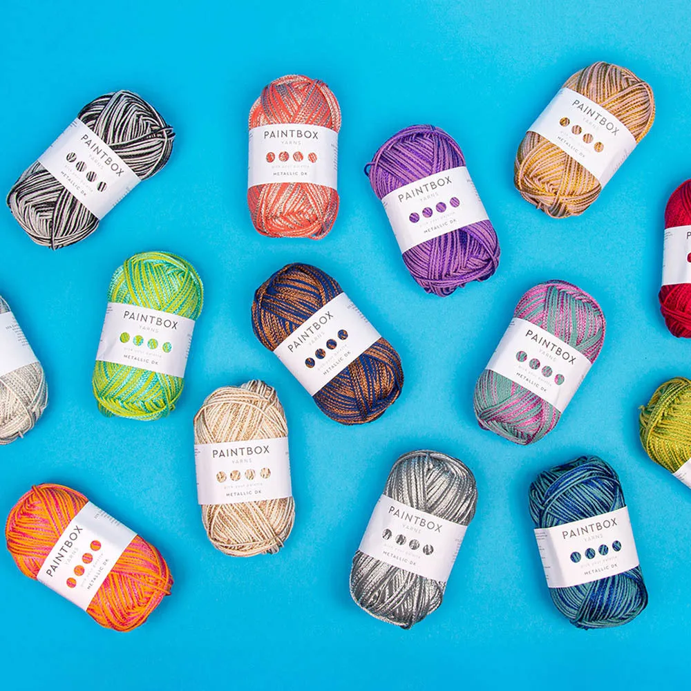 Paintbox Yarns Metallic DK Glitzergarn Sidecar Baumwolle