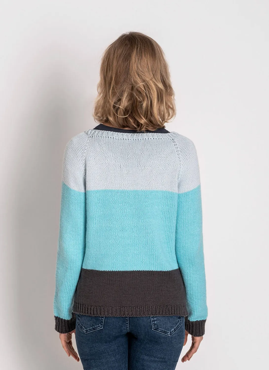 Blue Sky Fibers Classic Sweater Sweater 202212 Strickanleitung Pullover 3-farbig