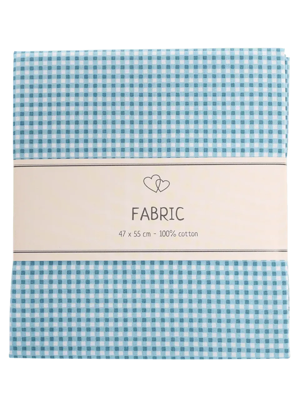 Go Handmade Cotton Blue Check Stoff blau kariert