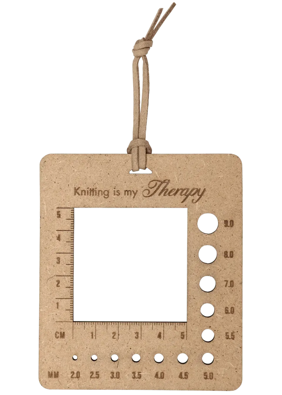 Go Handmade Wooden Ruler Stricklineal Holz 9x10,4 cm