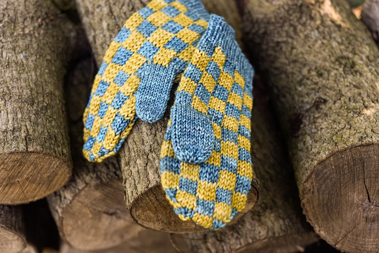 Madelinetosh Checkmate Mitts Strickanleitung PDF