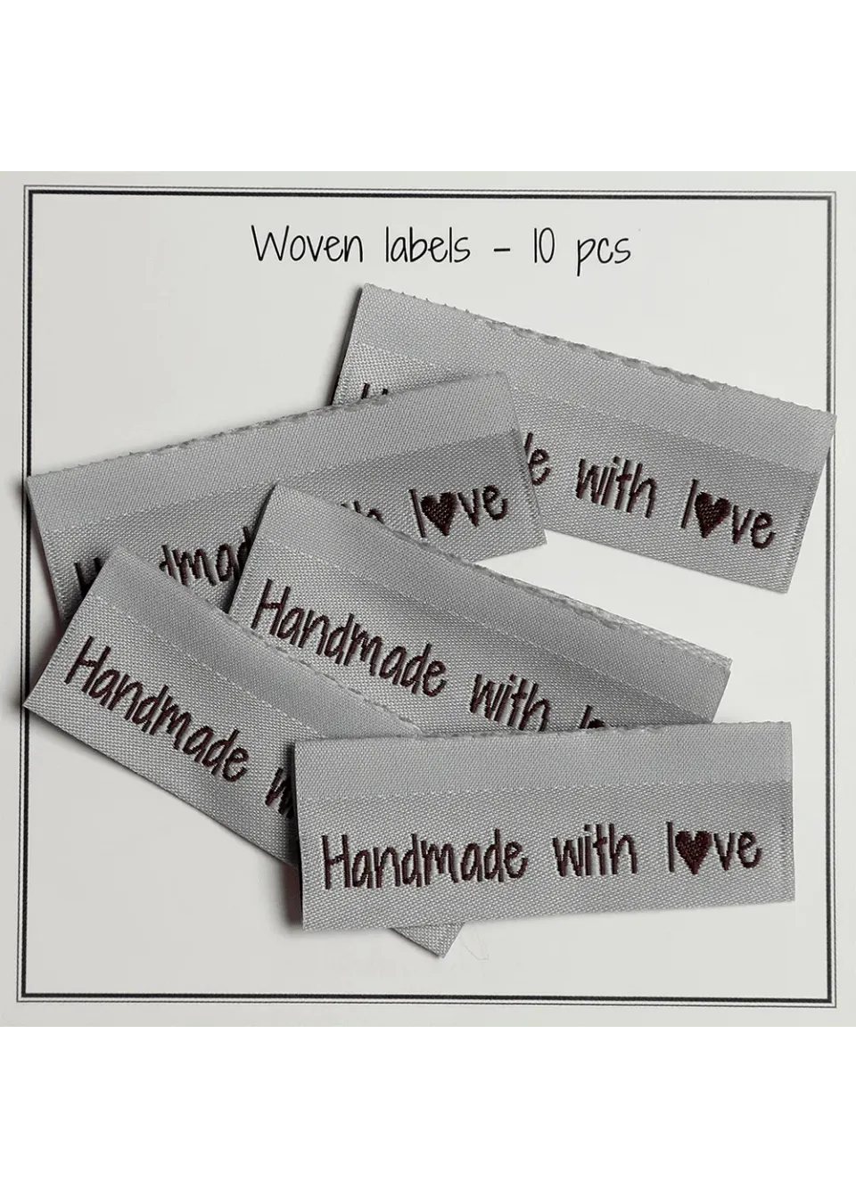 Go Handmade Webetiketten hellblau 50 mm 10 Stück doppelseitig