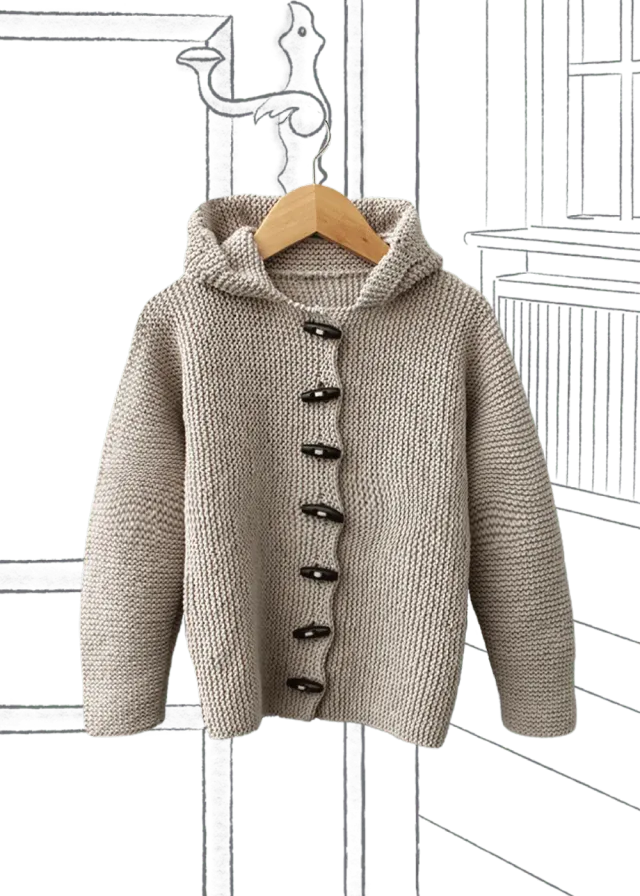 Go Handmade Little One's Gilet Strickanleitung Kapuze 1-6 Jahre