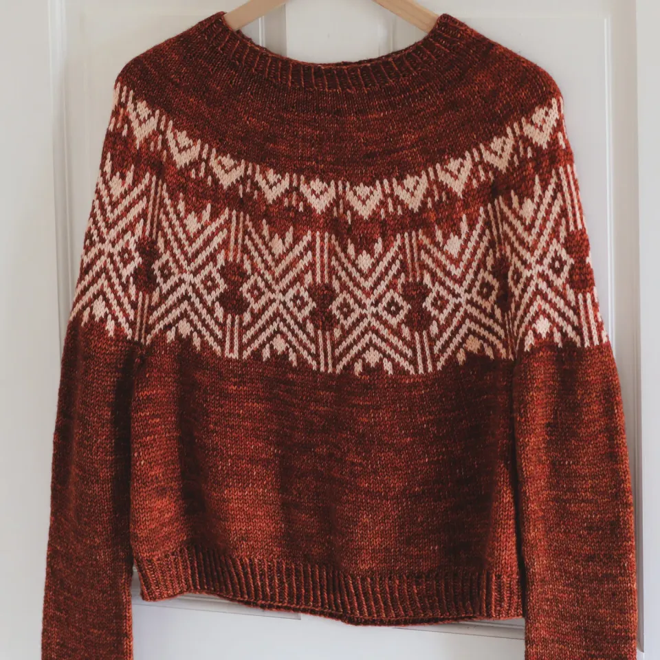 Madelinetosh Cedar Brook Anleitung PDF Pullover Colorwork