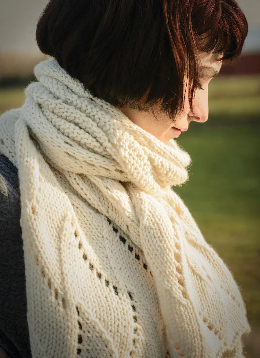 Blue Sky Fibers Classic Cane Bay Wrap Strickanleitung Spitze