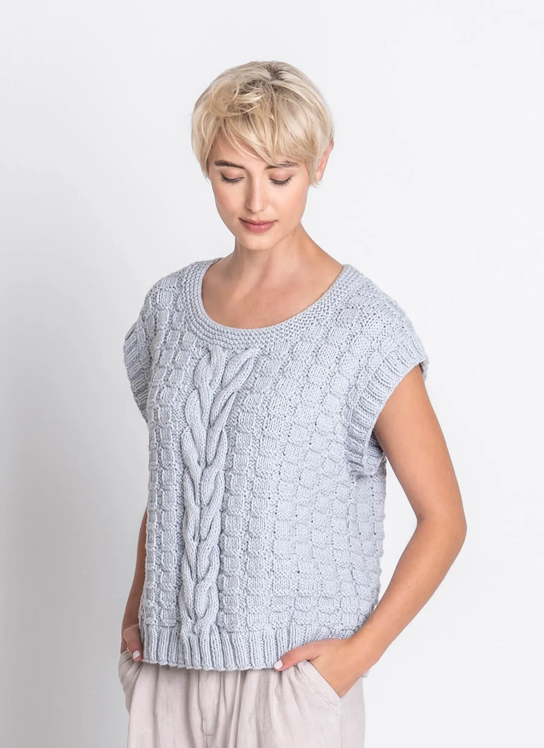 Blue Sky Fibers Classic Series Orcutt Tee Strickanleitung Bio-Baumwolle