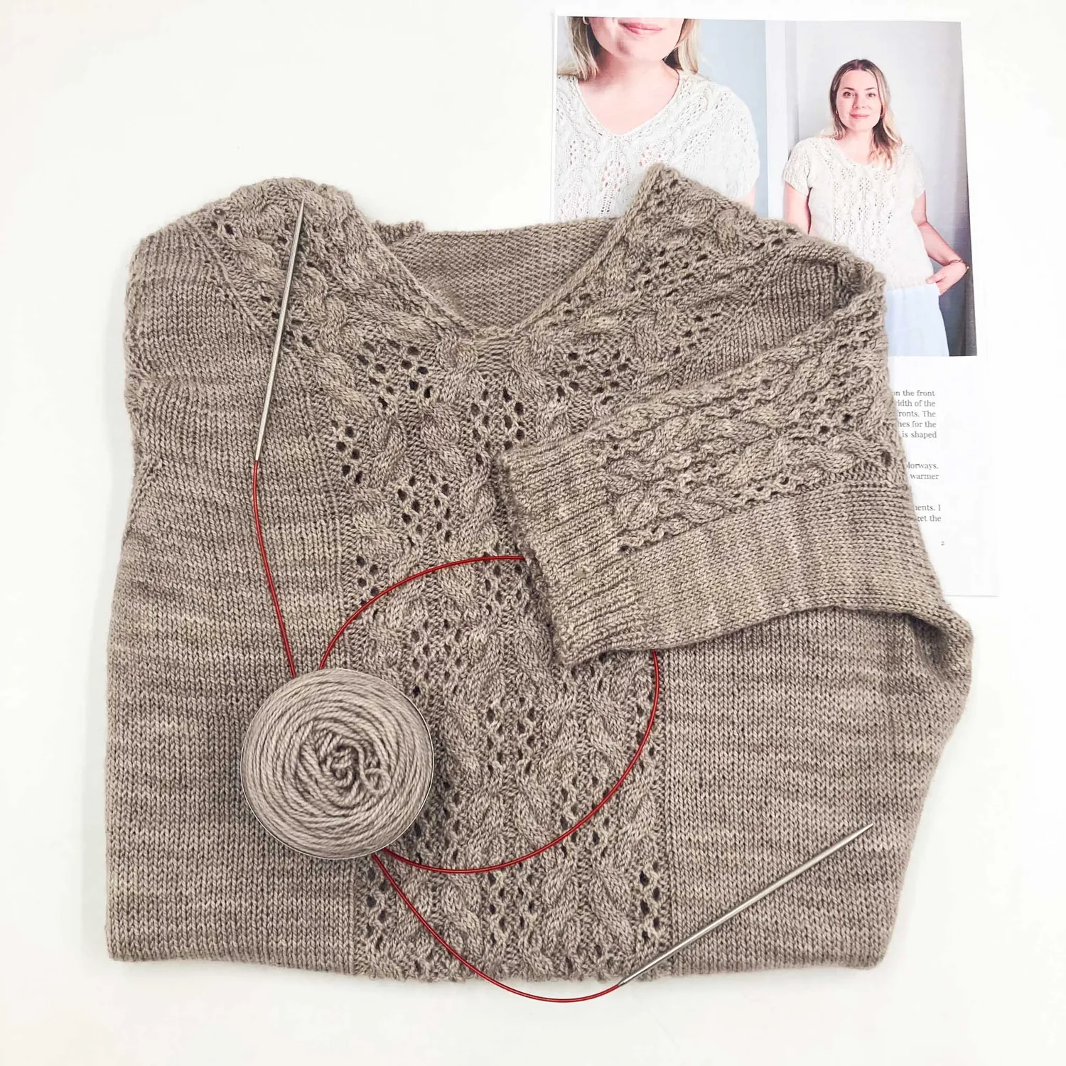 Cowgirlblues Laulu V-Neck Tee Strickkit einfarbig