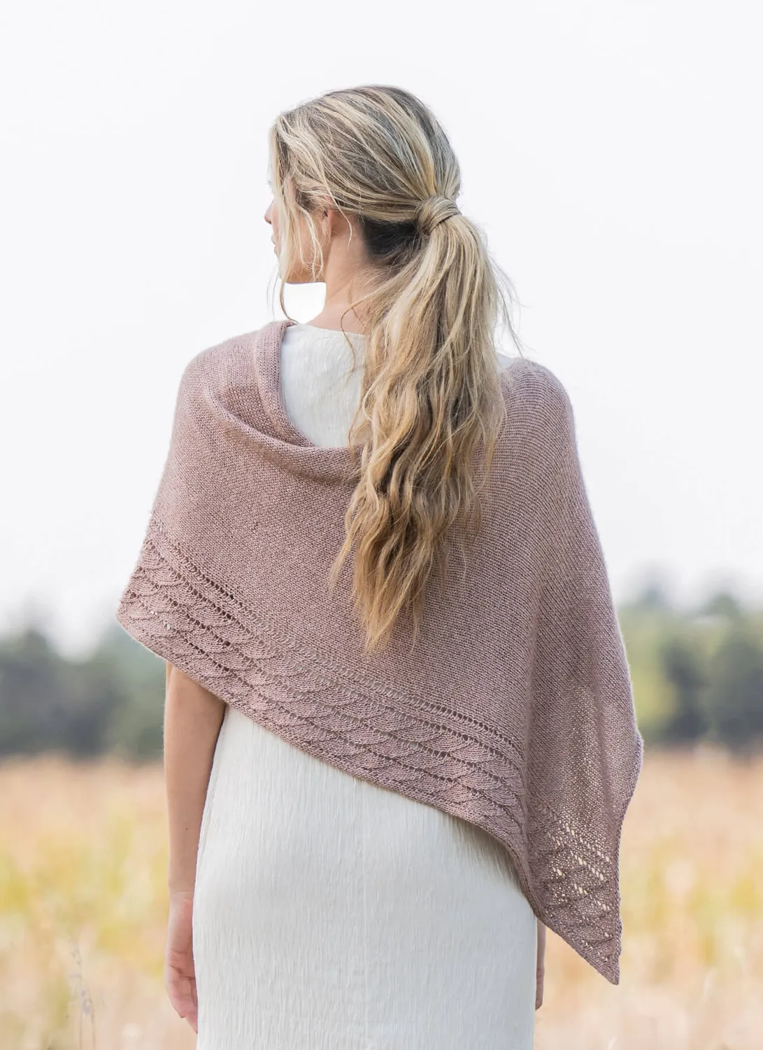 Blue Sky Fibers Serenity Wrap Tuch Strickanleitung Sommer