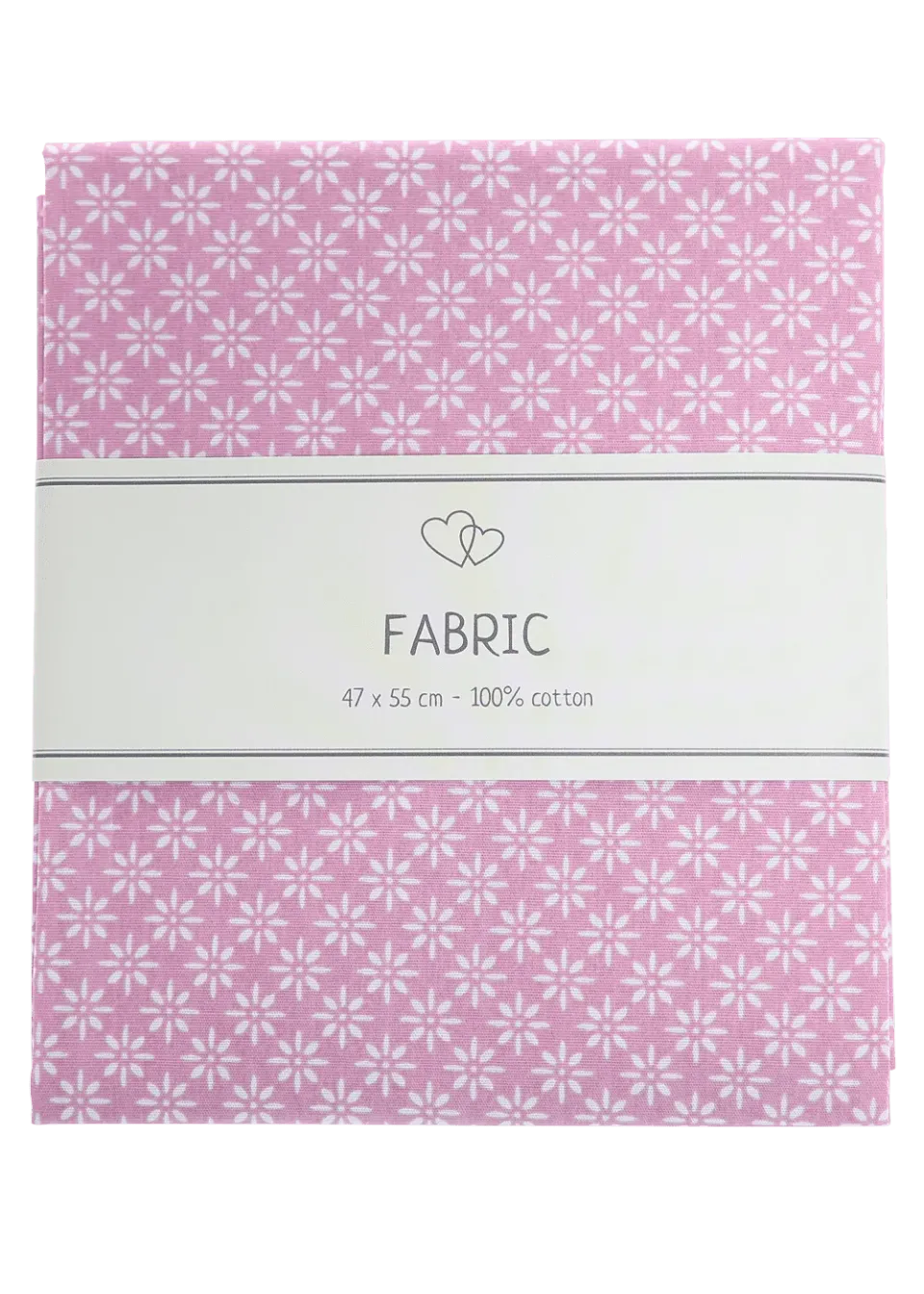 Go Handmade Baumwollstoff Pink Blumen 47x55 cm