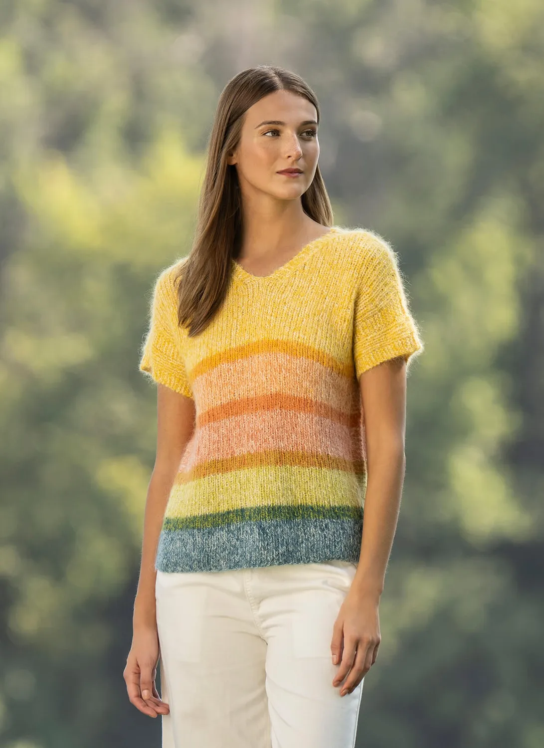 Blue Sky Fibers Classic Series Time For Lime Tee Strickanleitung Sommer