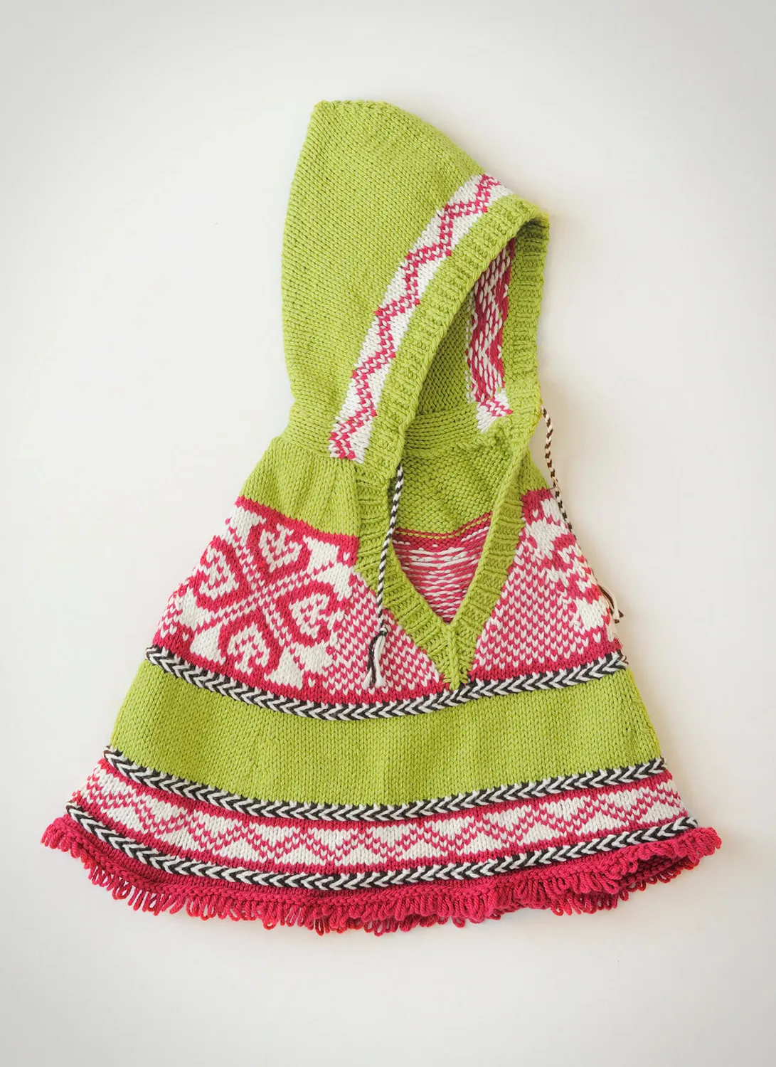 Blue Sky Fibers Classic Series Pixie Poncho Strickanleitung Kinder Fair Isle