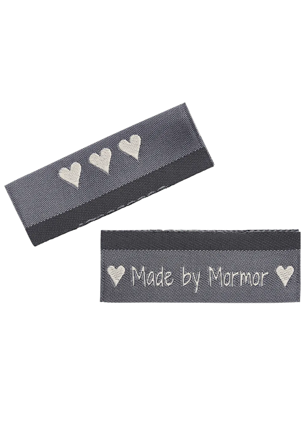 Go Handmade Made by Mormor Weblabel grau 50 mm 10 Stück