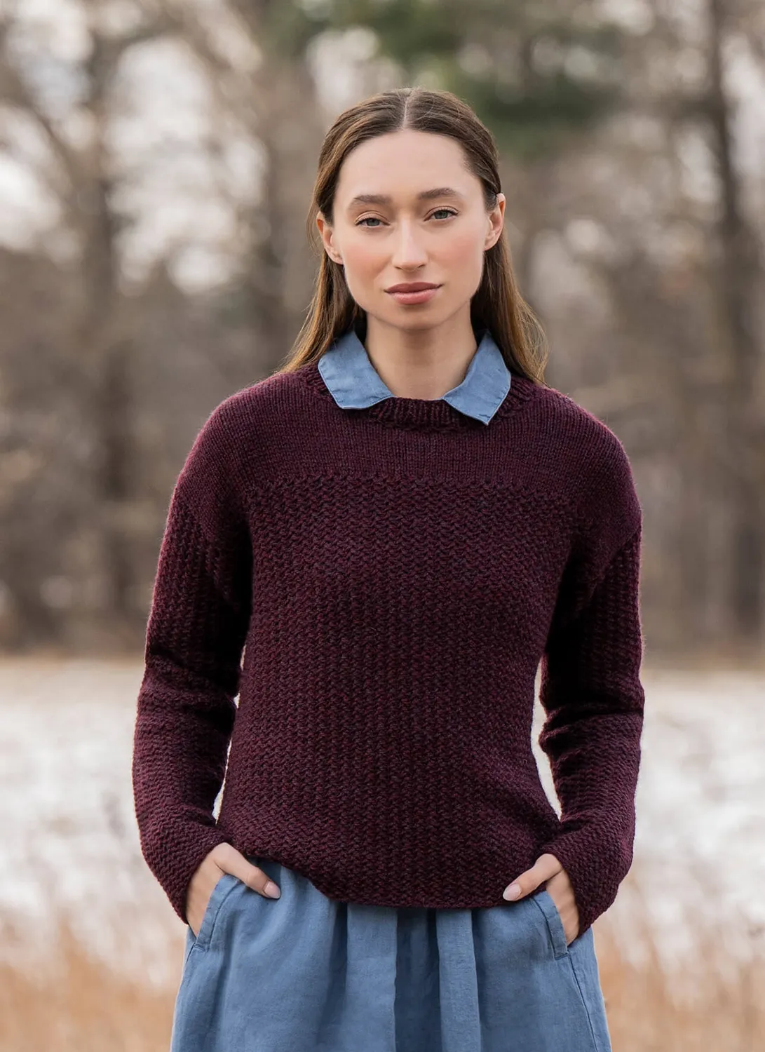 Blue Sky Fibers Classic Park Avenue Pullover Strickanleitung