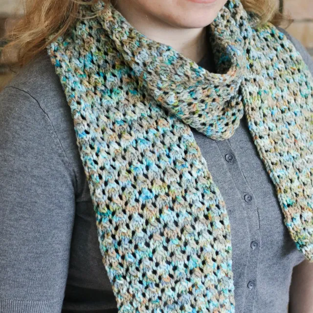 Madelinetosh Rodeo Ride Scarf Strickanleitung PDF Lochmuster