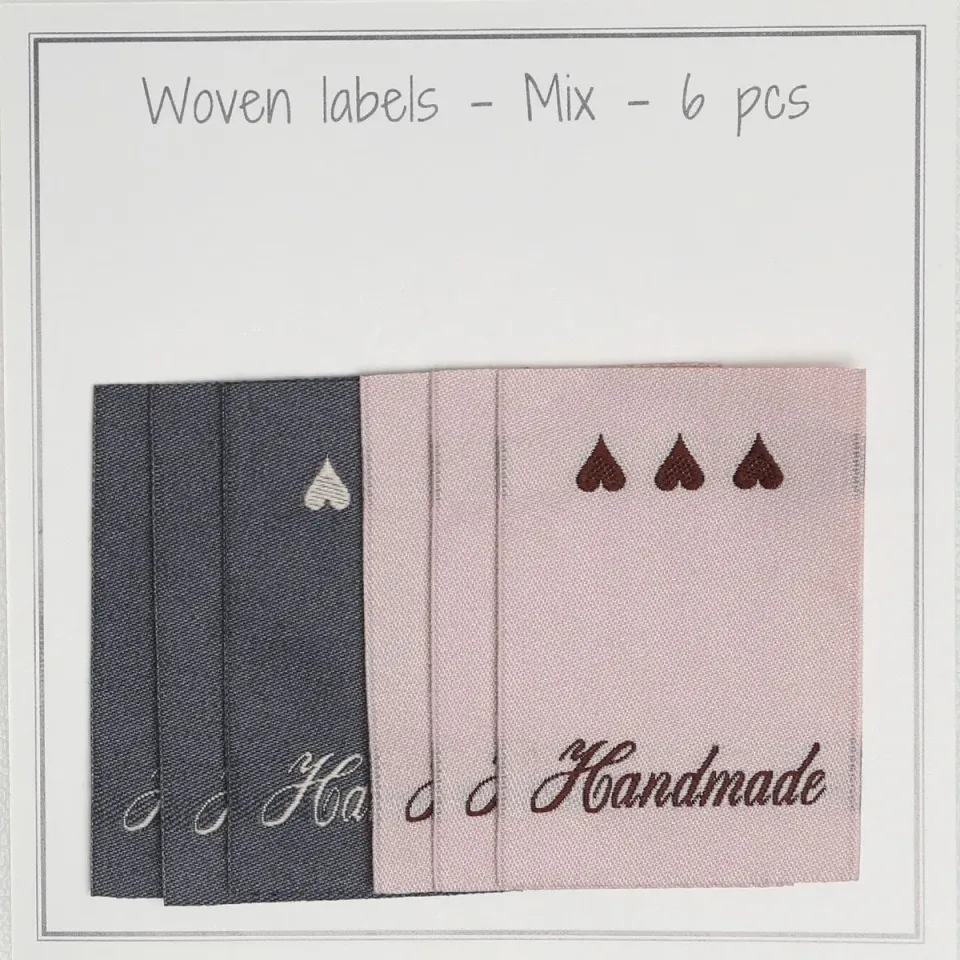 Go Handmade Webetiketten Handmade Herz 6 Stk.
