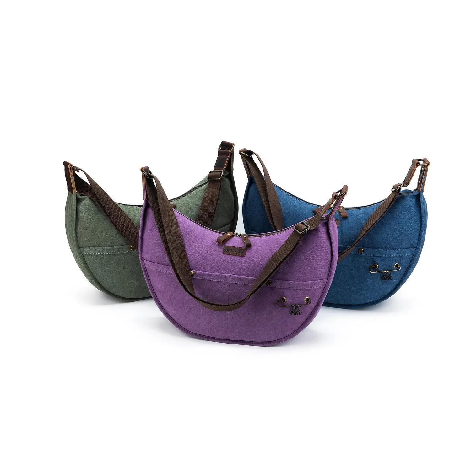 della Q Everyday Adella Stricktasche Maroon Canvas