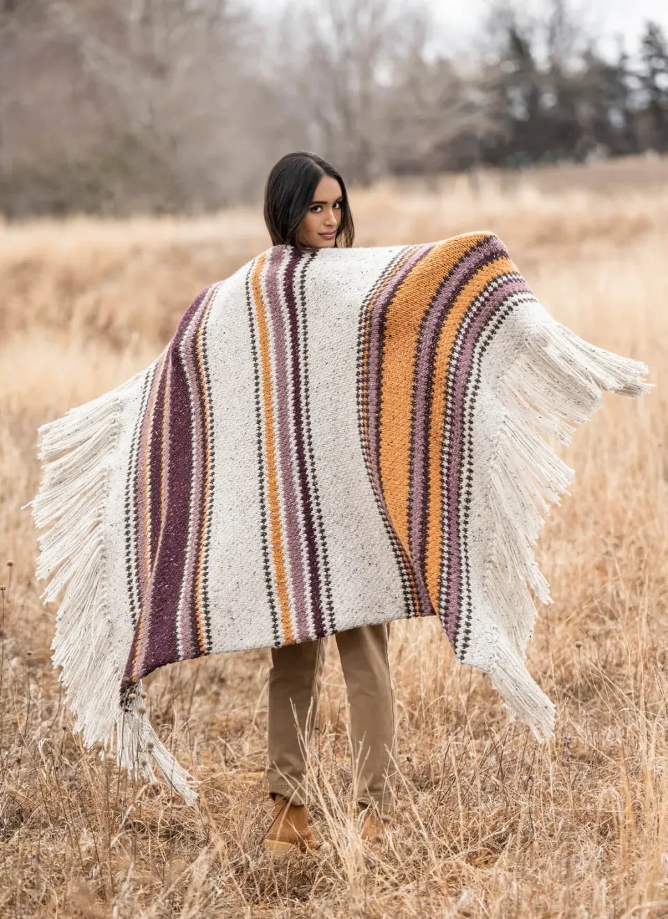Blue Sky Fibers Brentwood Throw Decke Anleitung gratis