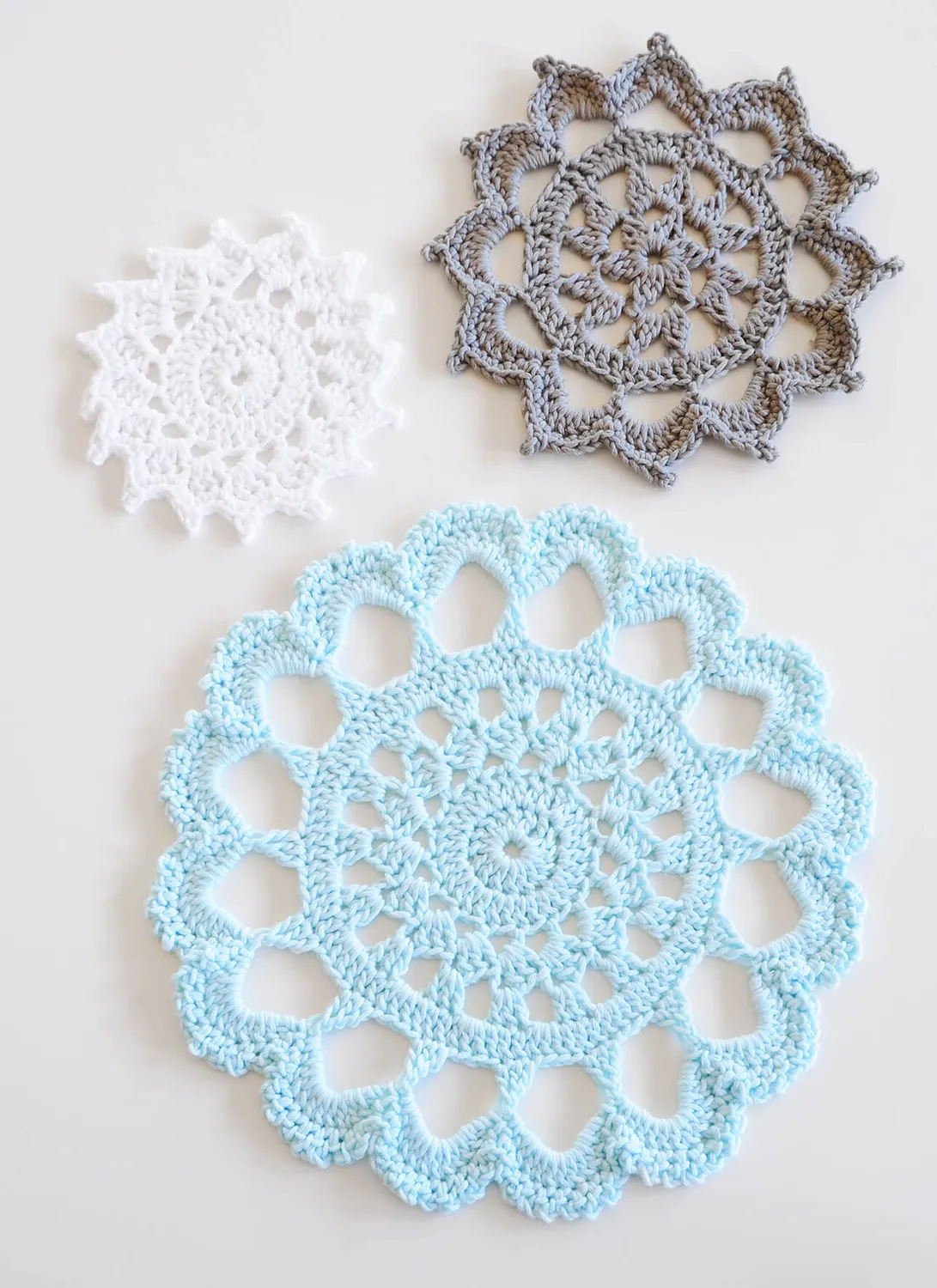 Blue Sky Fibers Complimentary Aunt Aggie’s Trivets Strickanleitung gratis