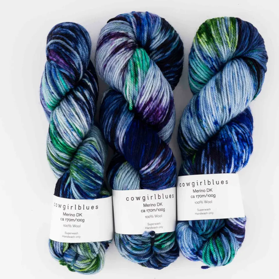 Cowgirlblues Merino DK Say a Little Prayer Strickgarn blau-grün