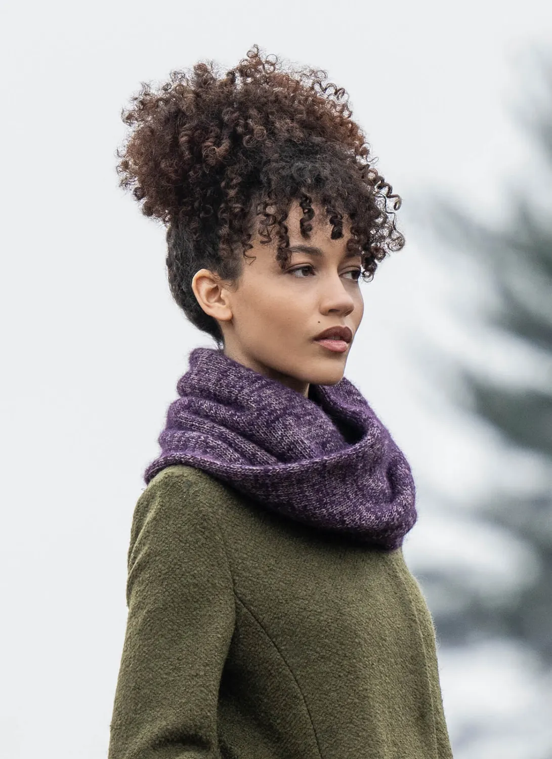 Blue Sky Fibers Orion Cowl Strickanleitung Loop Möbius