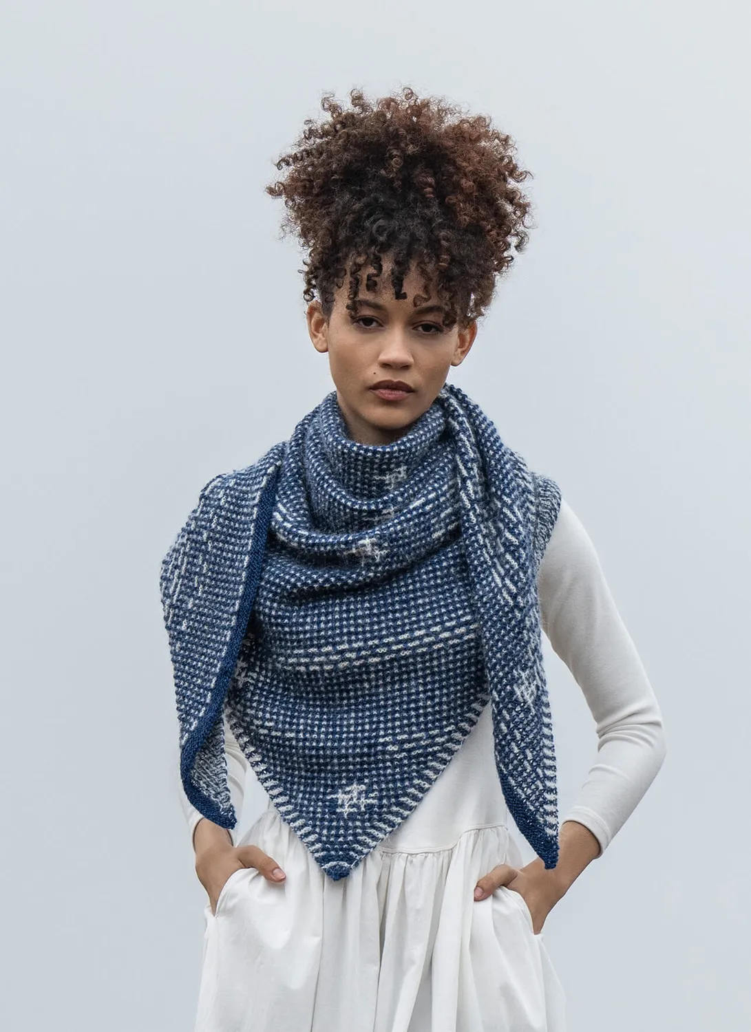 Blue Sky Fibers Classic Series Festive Night Shawl Strickanleitung