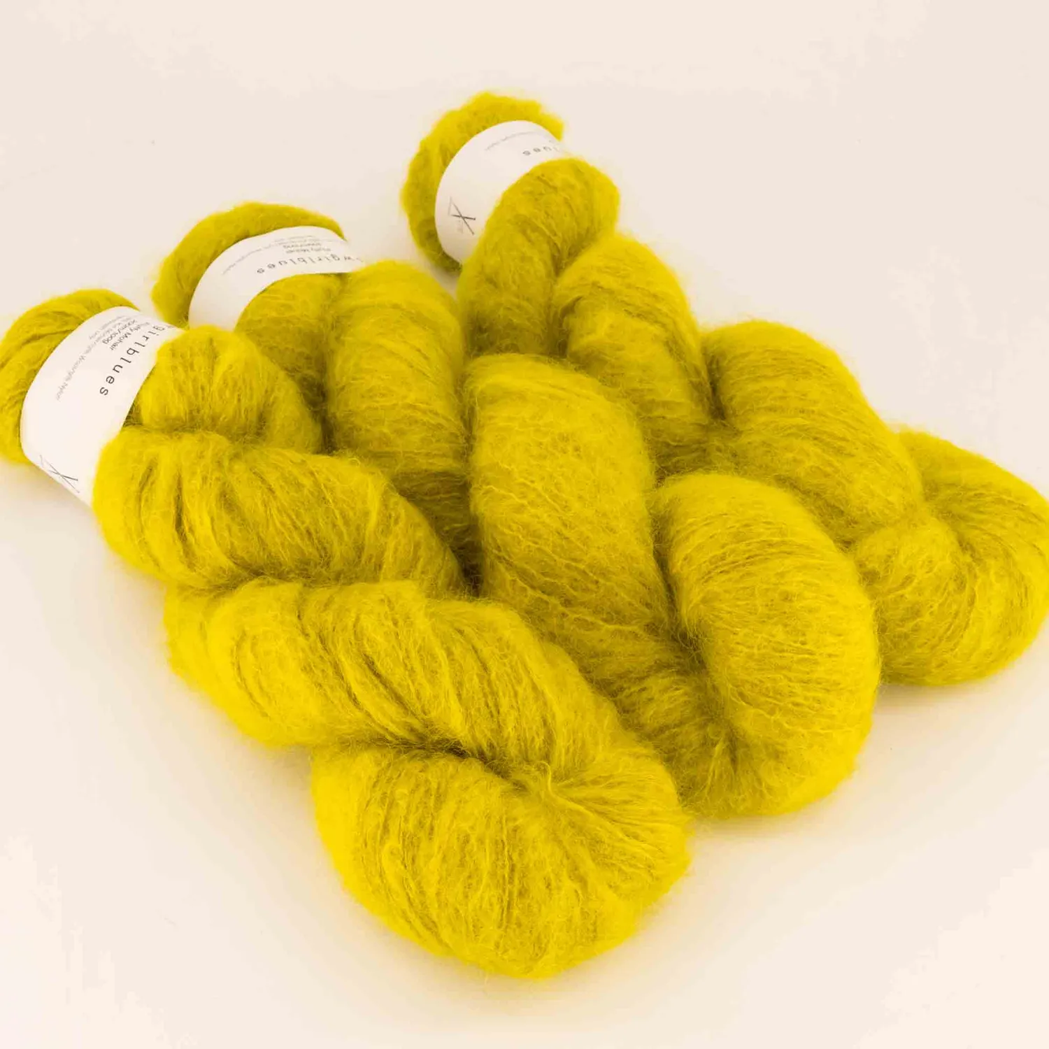 Cowgirlblues Fluffy Karoo Gold Mohairwolle senfgelb