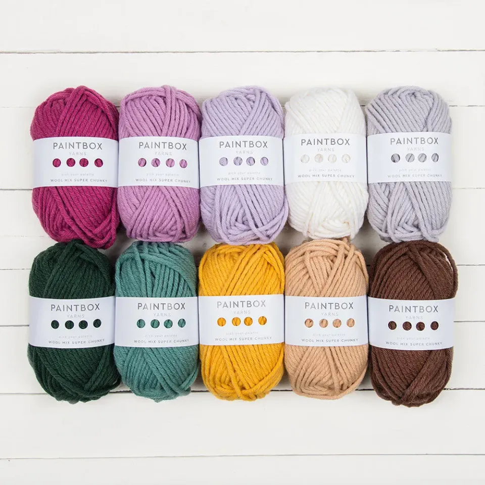 Paintbox Yarns Wool Mix Super Chunky Wolle 10 Knäuel Mix