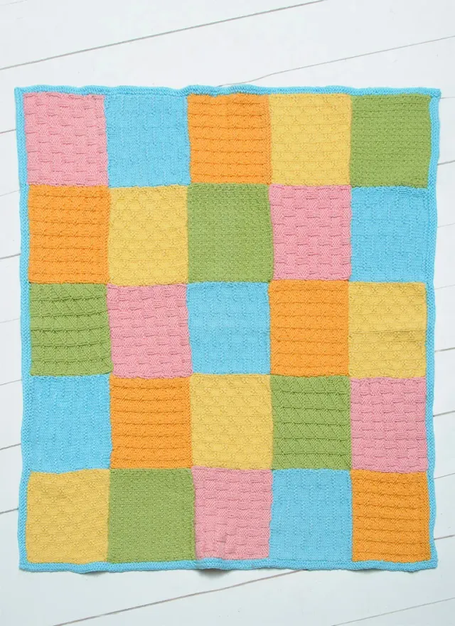 Blue Sky Fibers Dream Catcher Babydecke Strickanleitung PDF bunt