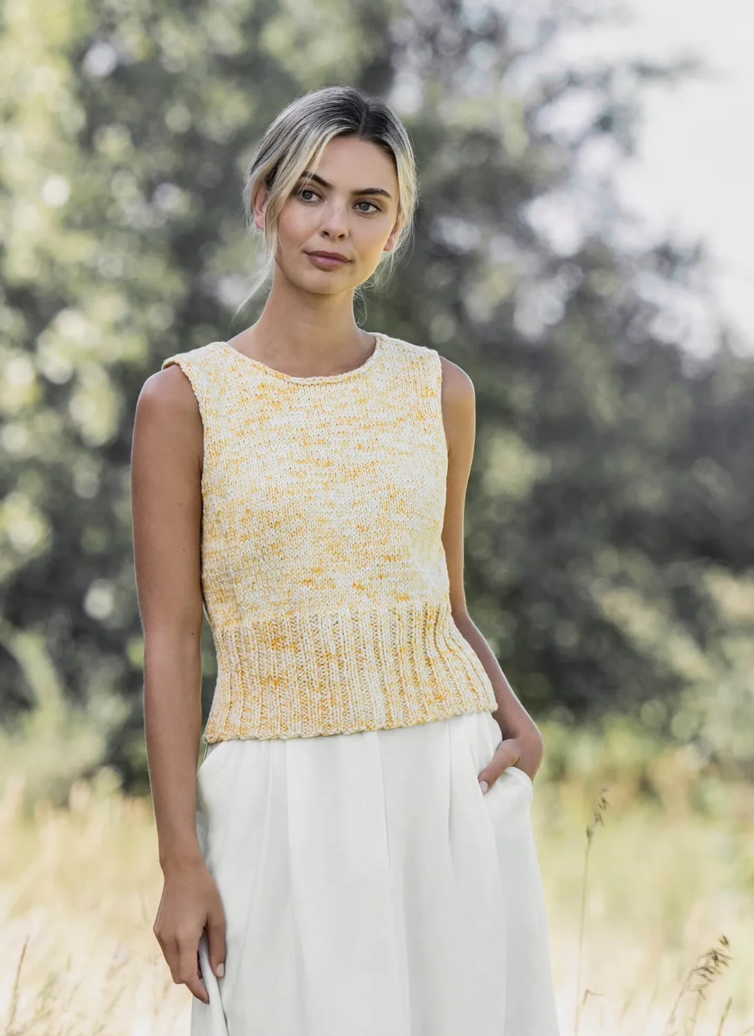 Blue Sky Fibers Tulsa Tank Strickanleitung Top für den Sommer