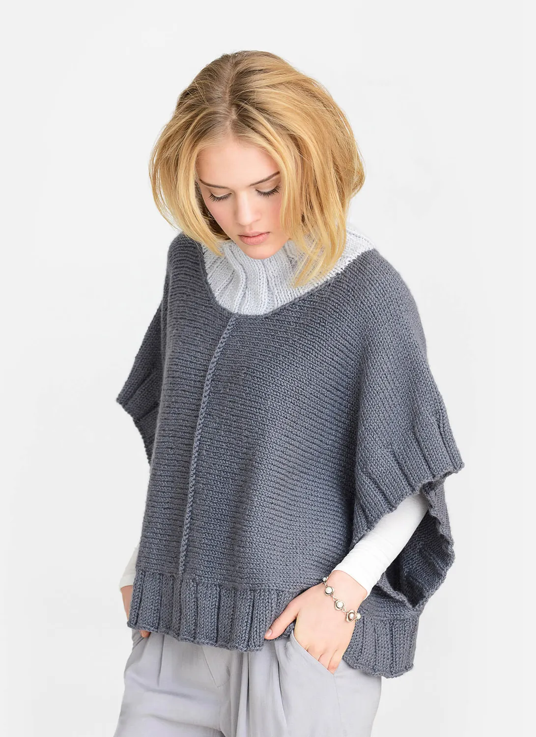Blue Sky Fibers Classic Series Two Harbors Poncho Strickanleitung