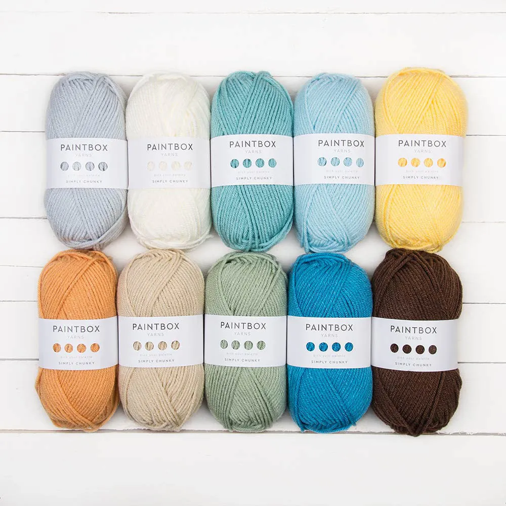 Paintbox Yarns Simply Chunky Wolle 10x100g Over The Rainbow Acryl