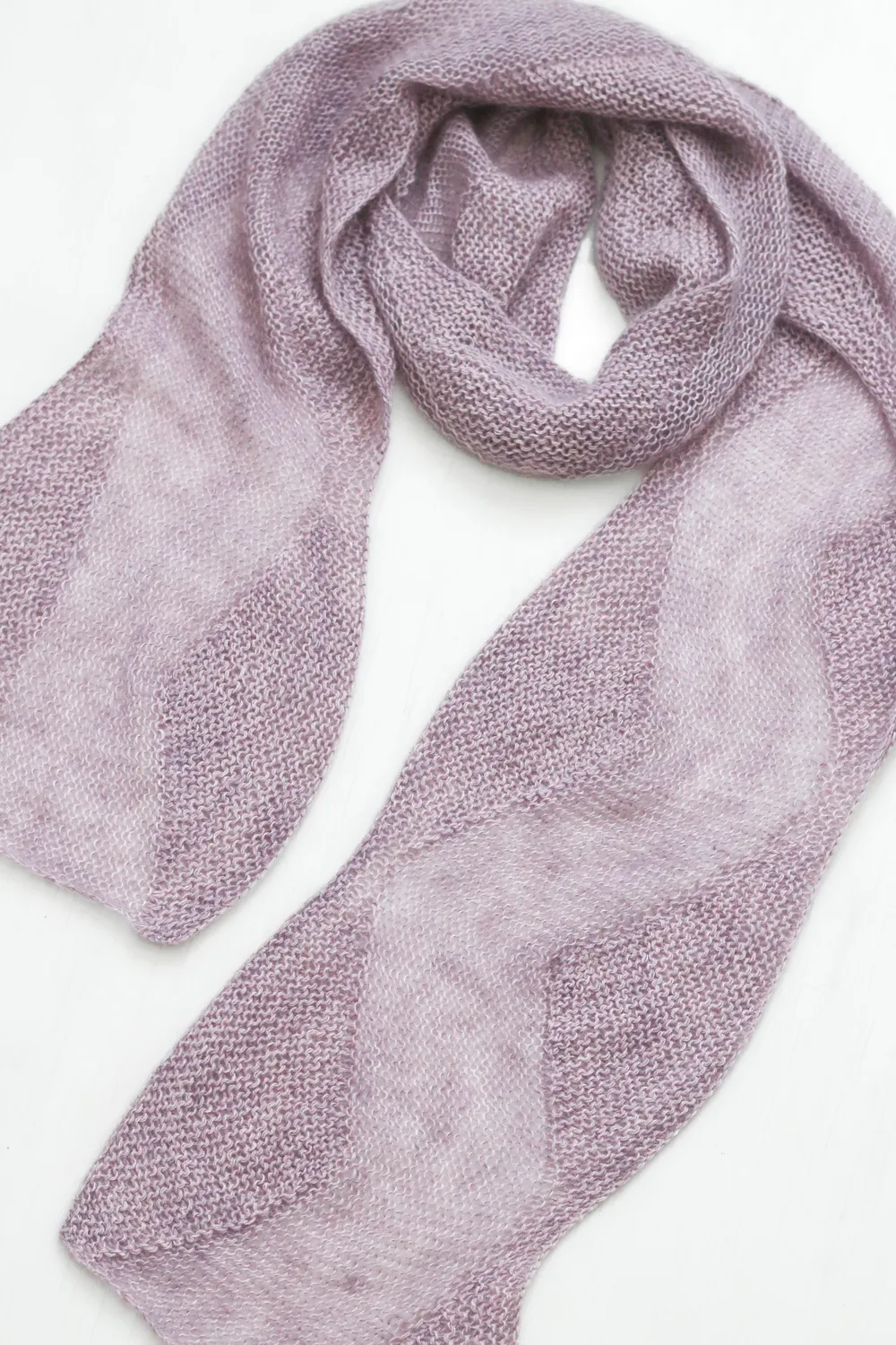 Madelinetosh Scroll Strickanleitung PDF Schal Mohair