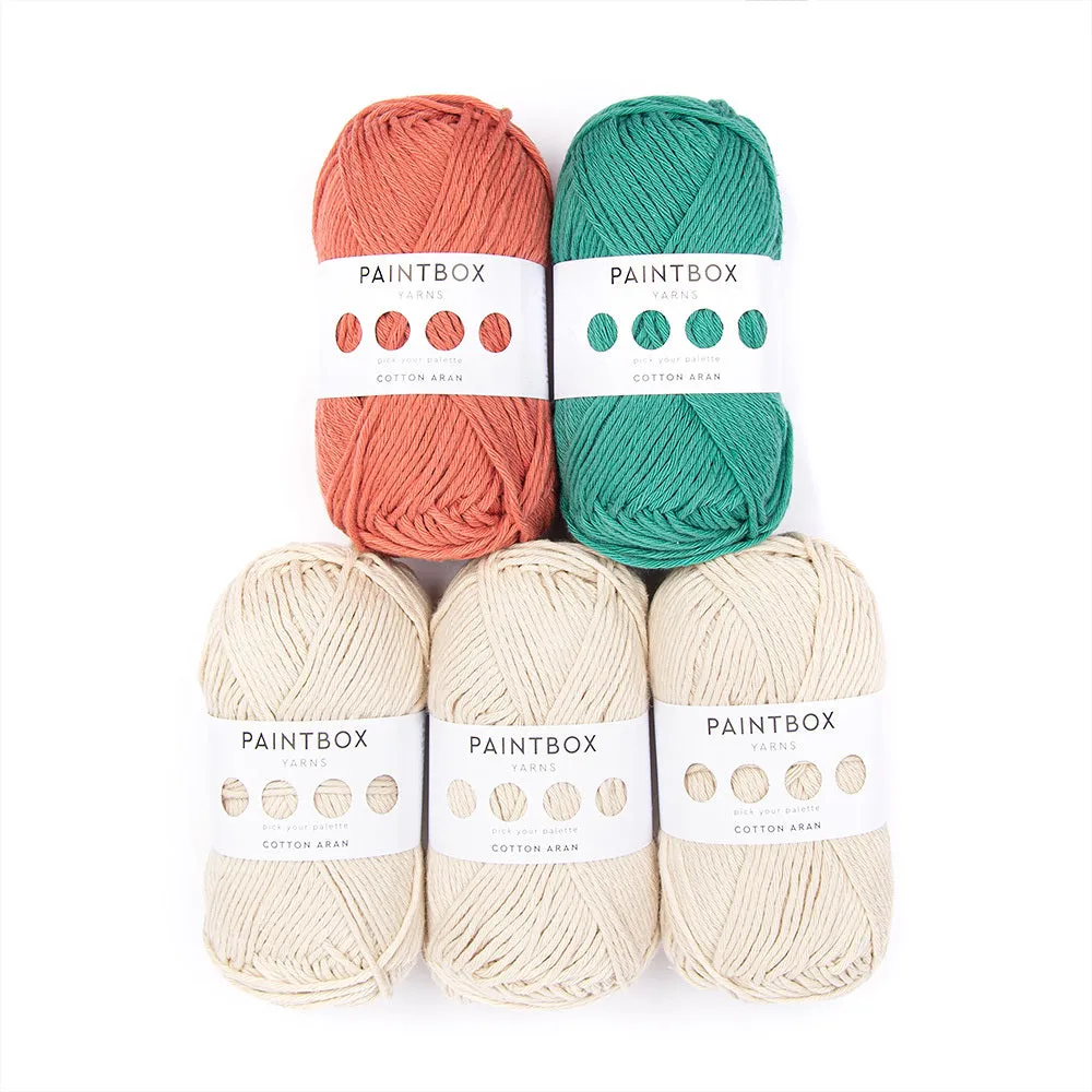 Paintbox Yarns Cotton Aran Häkelkit Mollie Bunny 5er